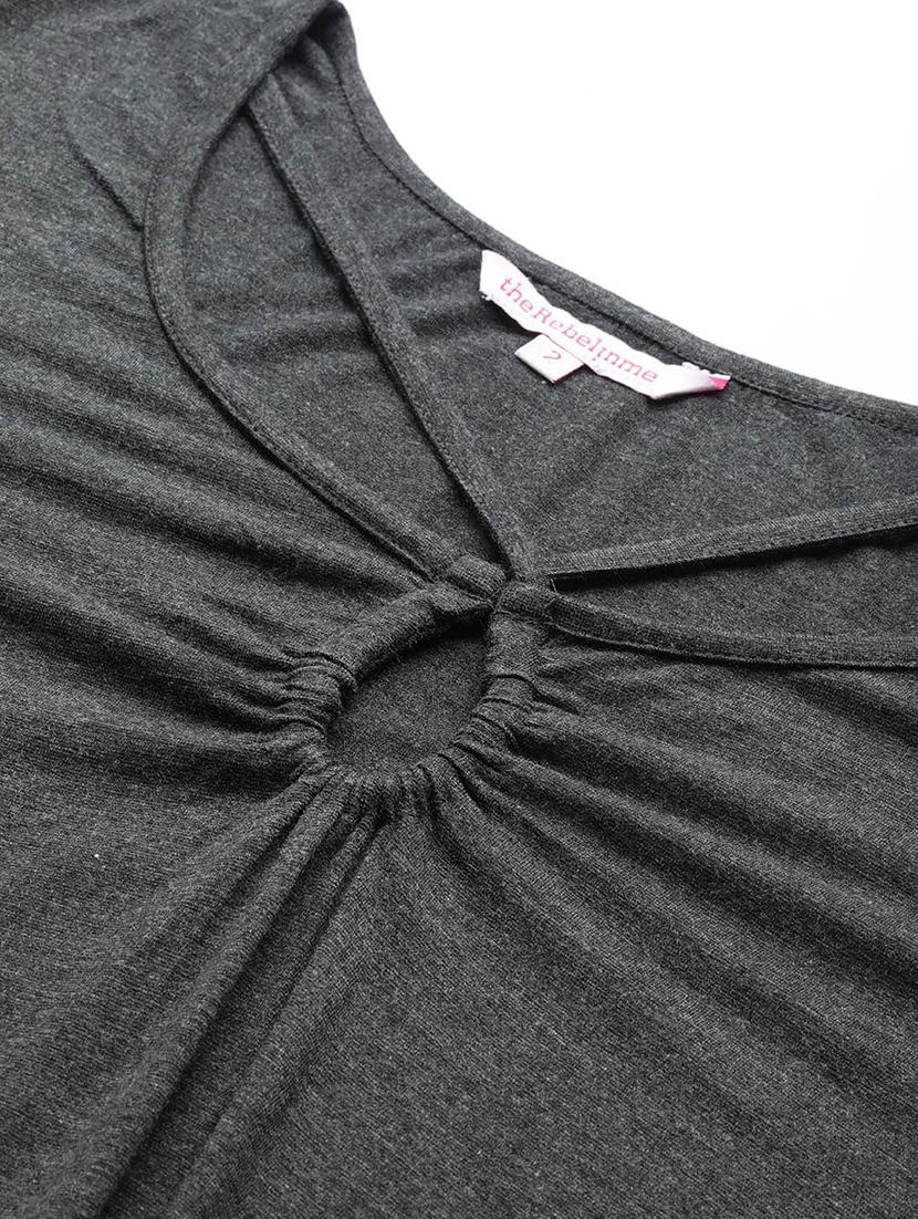 women's straight round neck top - 19326120 - Standard Image - 4