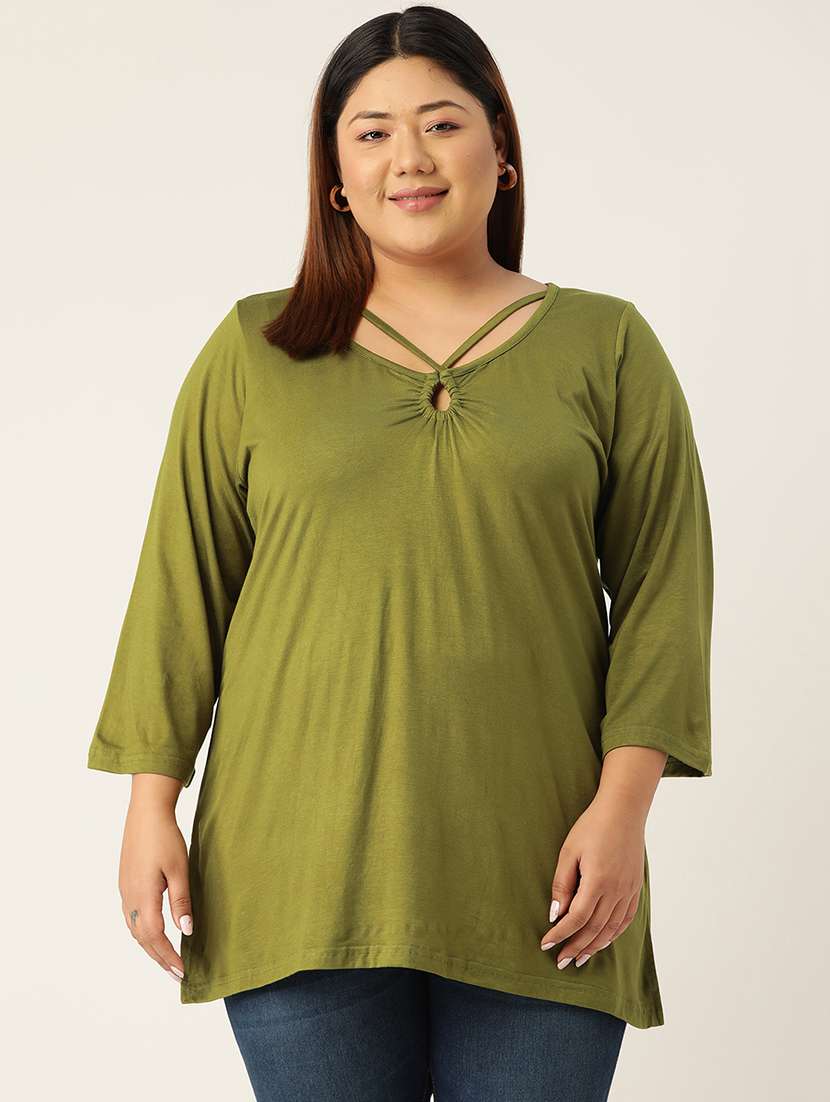 women's a line round neck top