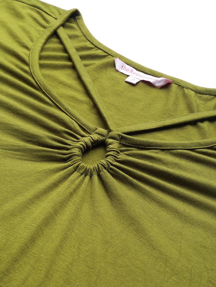 women's a line round neck top - 19326123 - Standard Image - 4