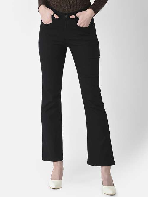 black solid denim jeans - 19326128 -  Standard Image - 0