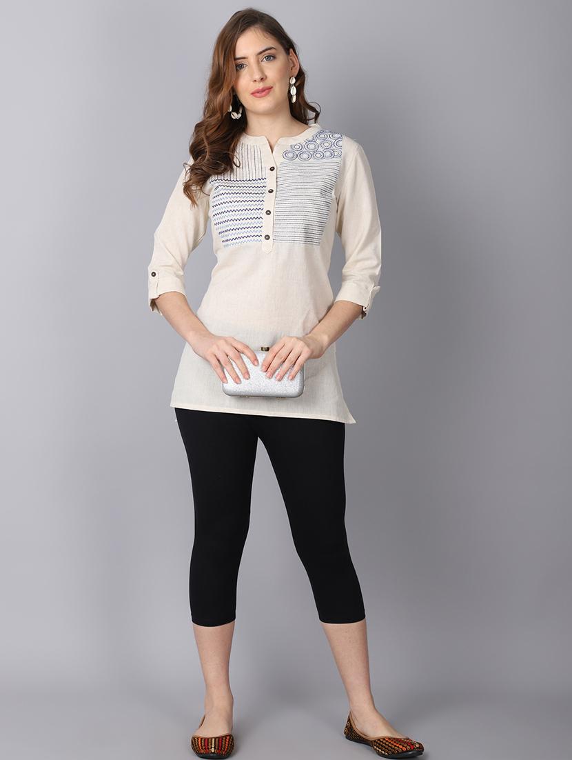 mid rise solid capri leggings - 19326129 - Standard Image - 4