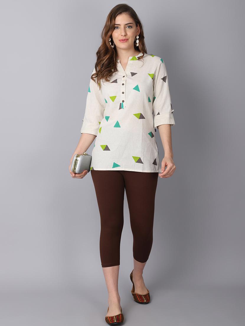 mid rise solid capri leggings - 19326143 - Standard Image - 4