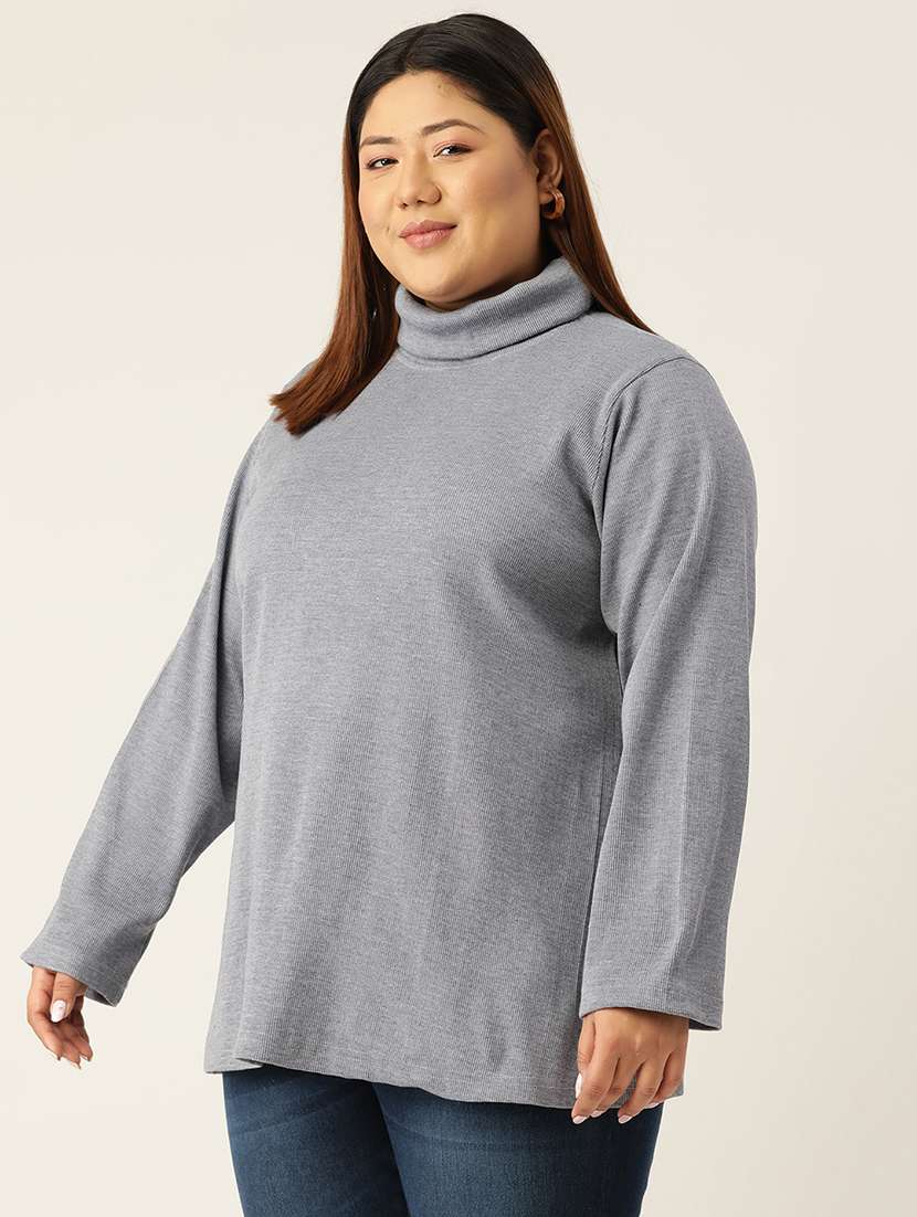 women's straight high neck top - 19326213 -  Standard Image - 1