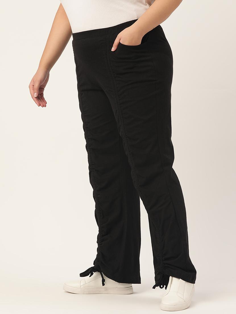 women solid flat front tailored trouser - 19326358 -  Standard Image - 1