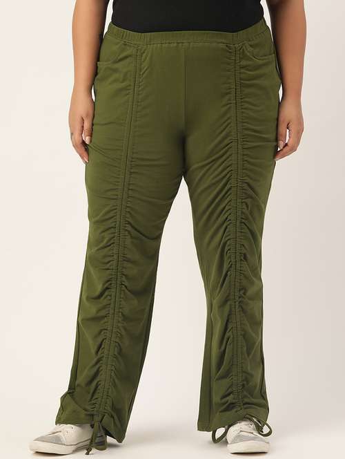green solid plus trouser - 19326359 - Standard Image - 0