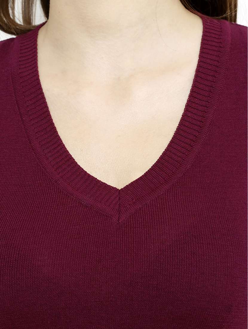 women's a line v neck top - 19326601 - Standard Image - 4