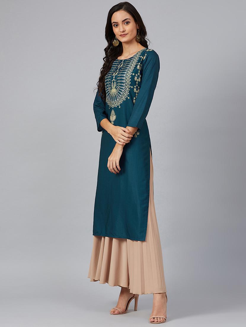 women's straight kurta - 19328195 - Standard Image - 1