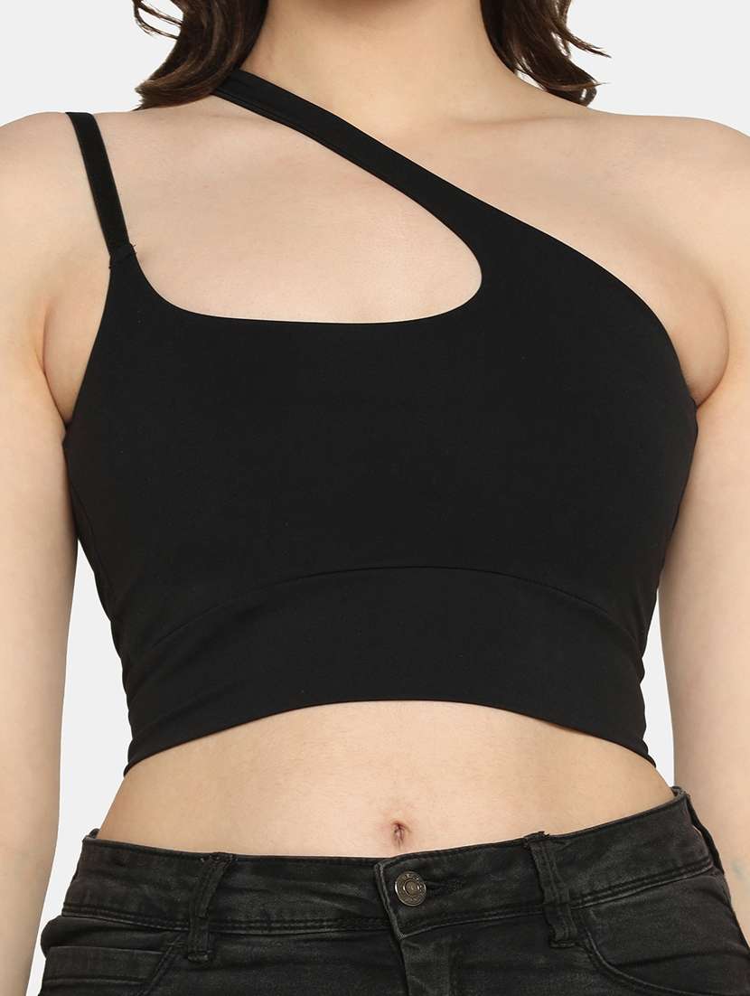 black nylon sports bra - 19328636 -  Standard Image - 4