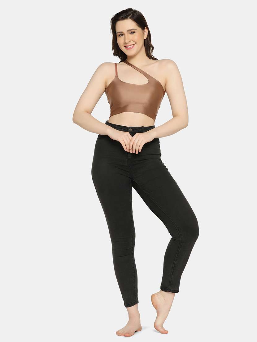 brown nylon sports bra - 19328637 - Standard Image - 4