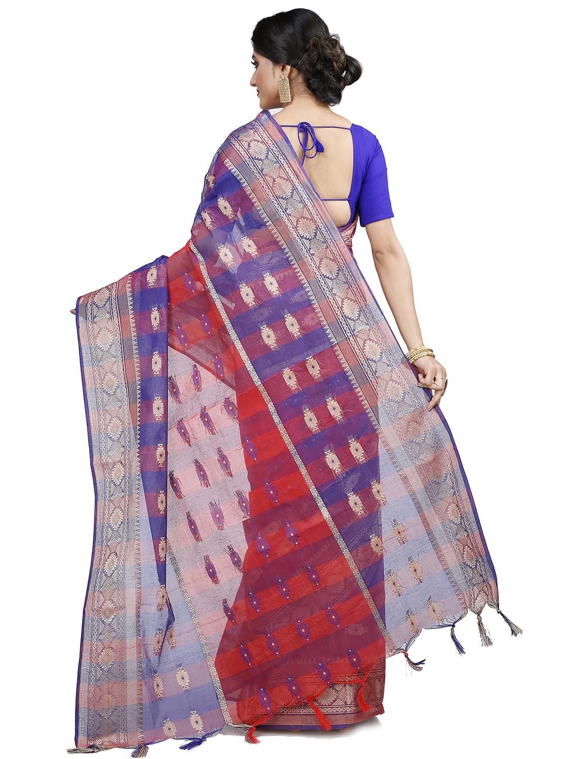 women's self design red colored saree - 19329241 - Standard Image - 1