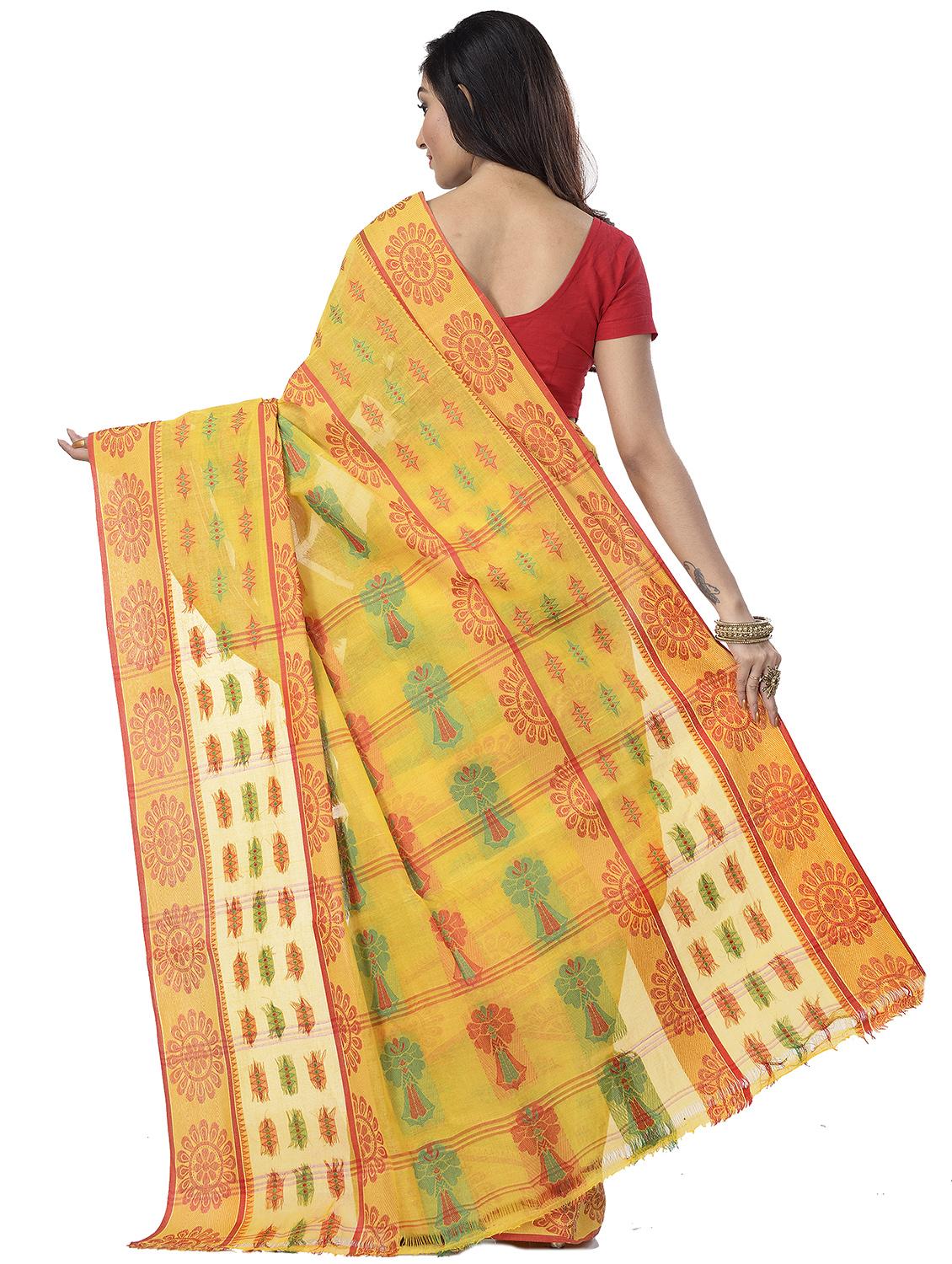 women's self design yellow colored saree - 19329281 - Standard Image - 1