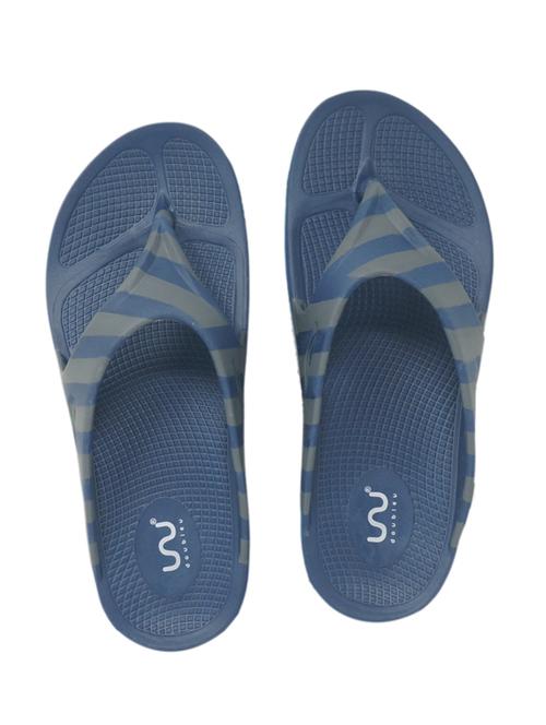 blue striped toe separator flip flop - 19329765 - Standard Image - 0
