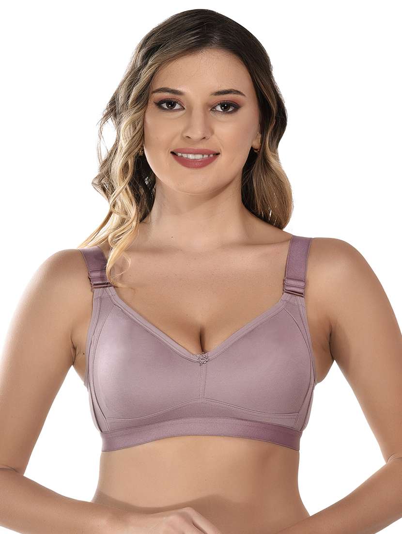 purple cotton tshirt bra
