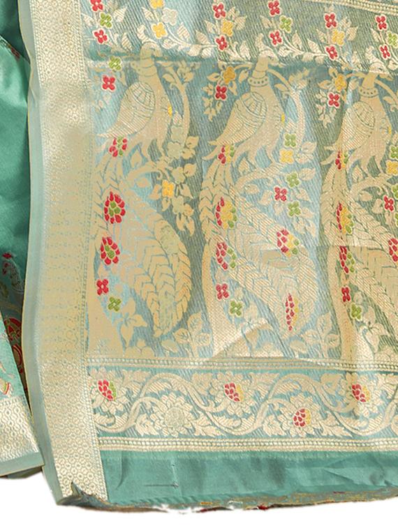 self design woven saree with blouse - 19333428 - Standard Image - 1