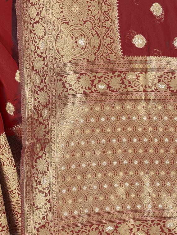 self design woven saree with blouse - 19333458 - Standard Image - 1