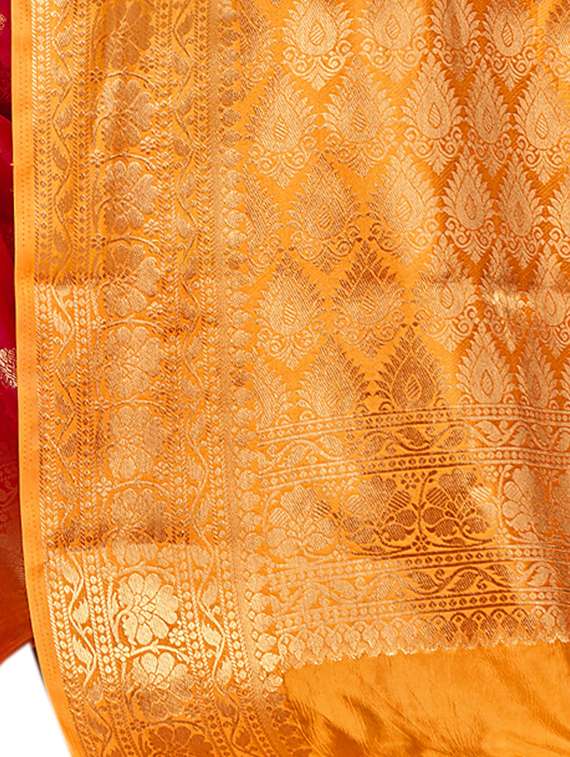 self design woven saree with blouse - 19333459 -  Standard Image - 1
