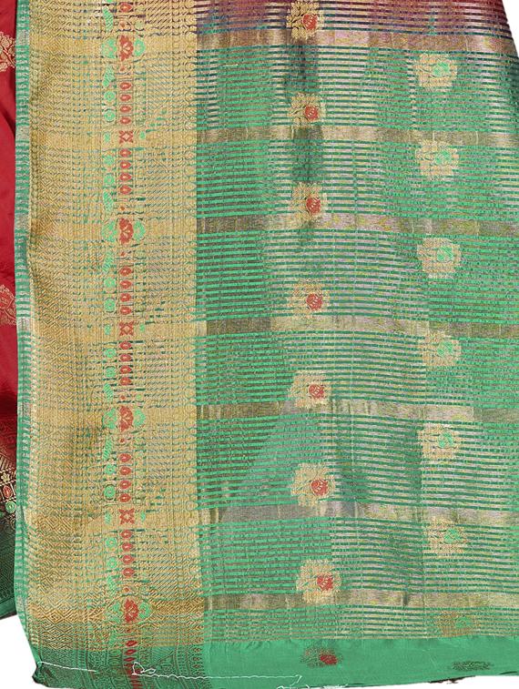 self design woven saree with blouse - 19333787 - Standard Image - 1
