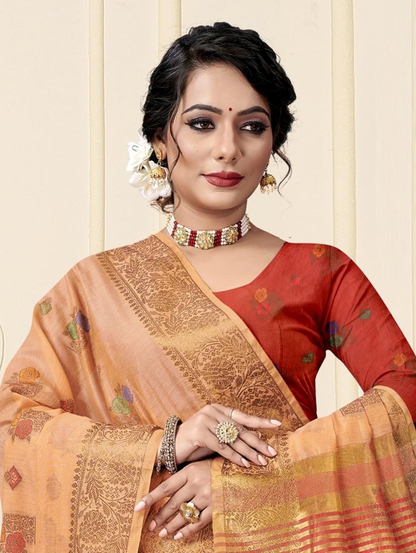 self design woven saree - 19333901 -  Standard Image - 1