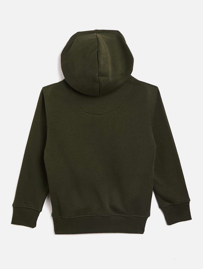 hood neck solid printed sweatshirt - 19334764 -  Standard Image - 1