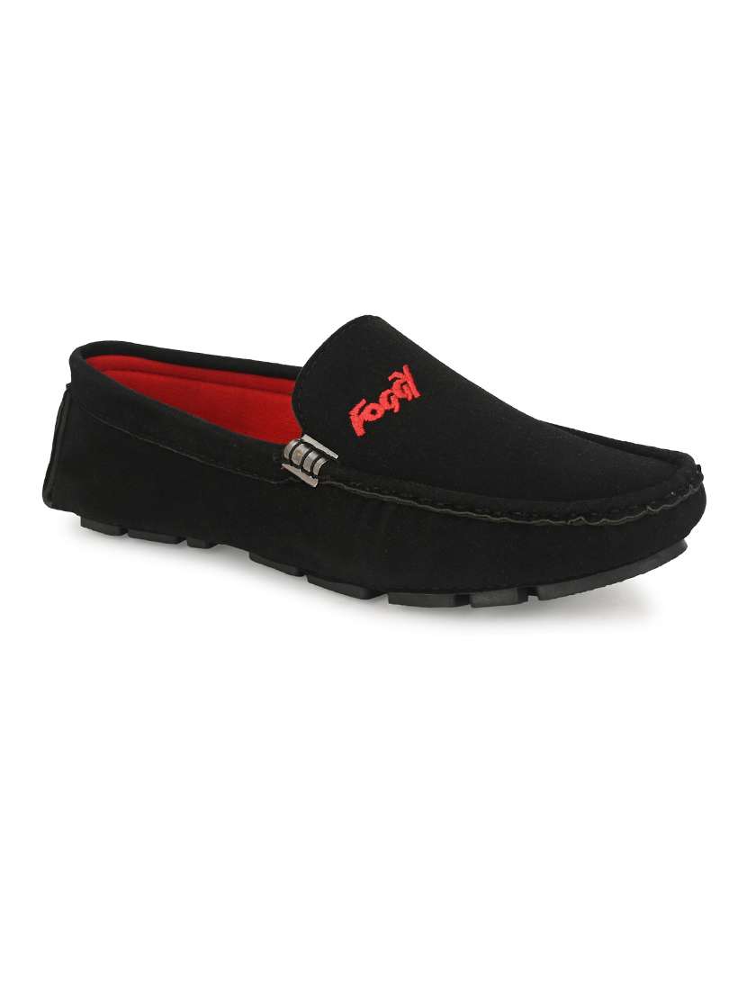 black suede slip on loafers