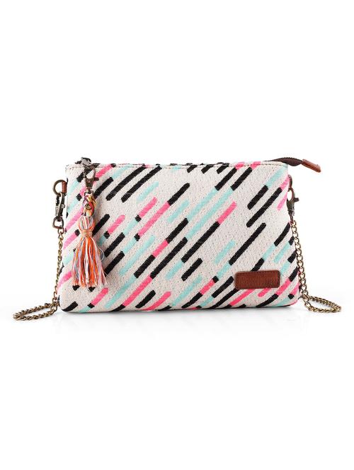 multi colored cotton sling bag - 19335193 - Standard Image - 0