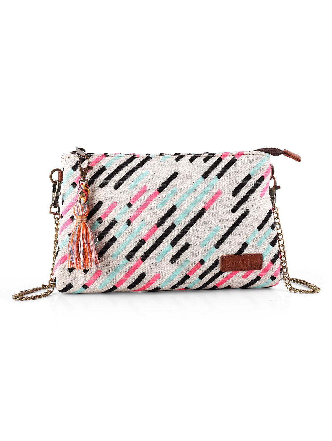 multi colored cotton sling bag - 19335193 - Zoom Image - 0