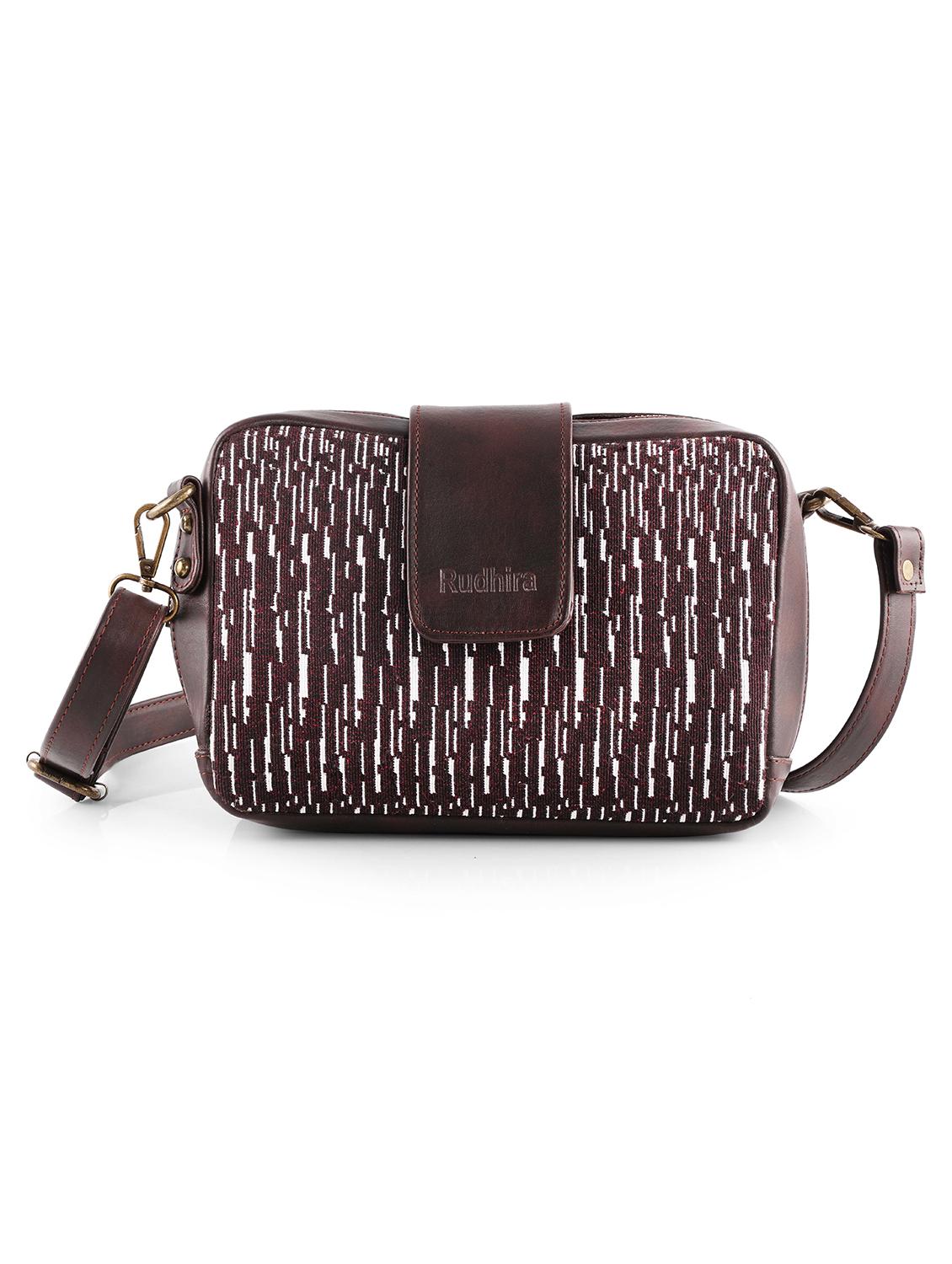 brown cotton sling bag - 19335196 - Zoom Image - 0