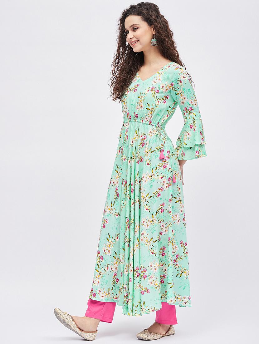 women's flared kurta - 19335359 -  Standard Image - 1