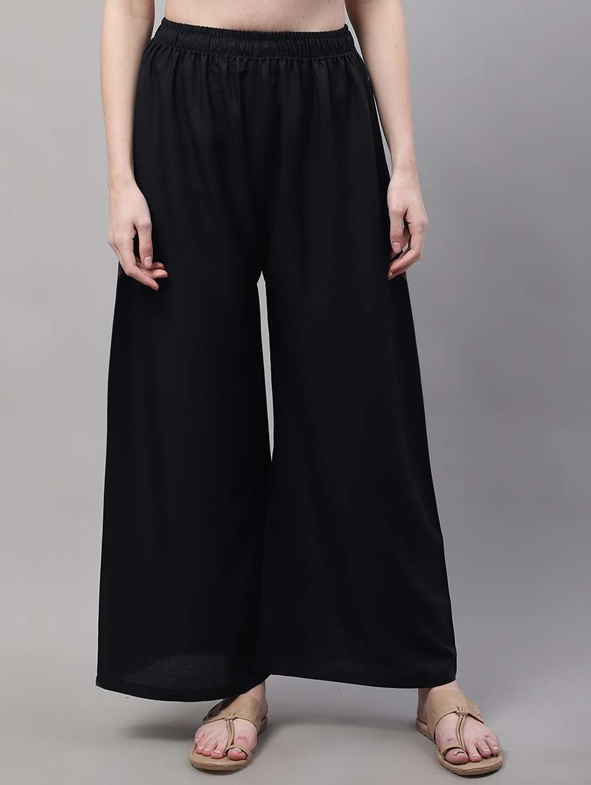 black viscose cullottes palazzo
