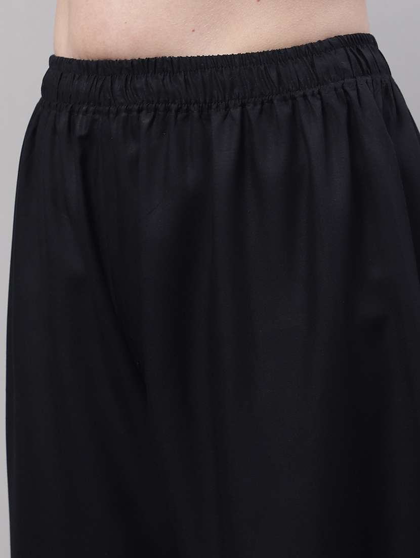black viscose cullottes palazzo - 19335392 -  Standard Image - 4