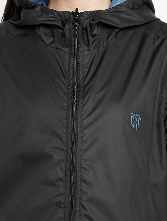 hood neck solid bomber/biker jacket - 19335507 - Standard Image - 4
