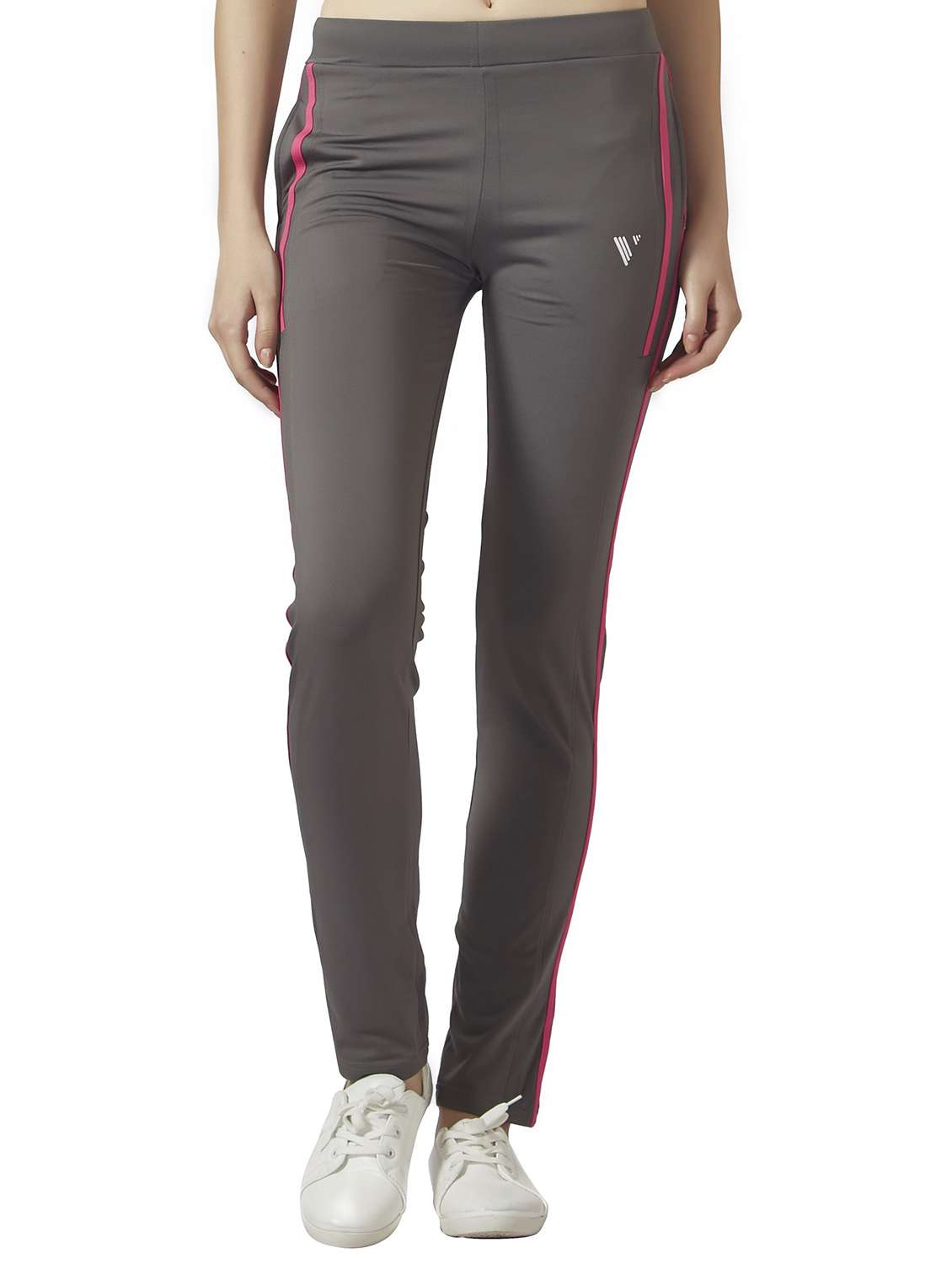 grey solid track pant - 19336239 -  Zoom Image - 0