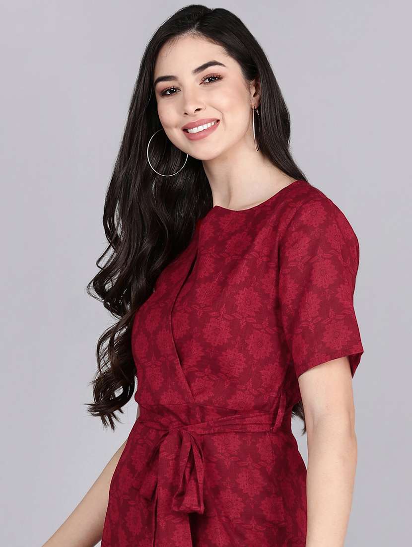  printed full leg jumpsuit - 19336316 -  Standard Image - 4