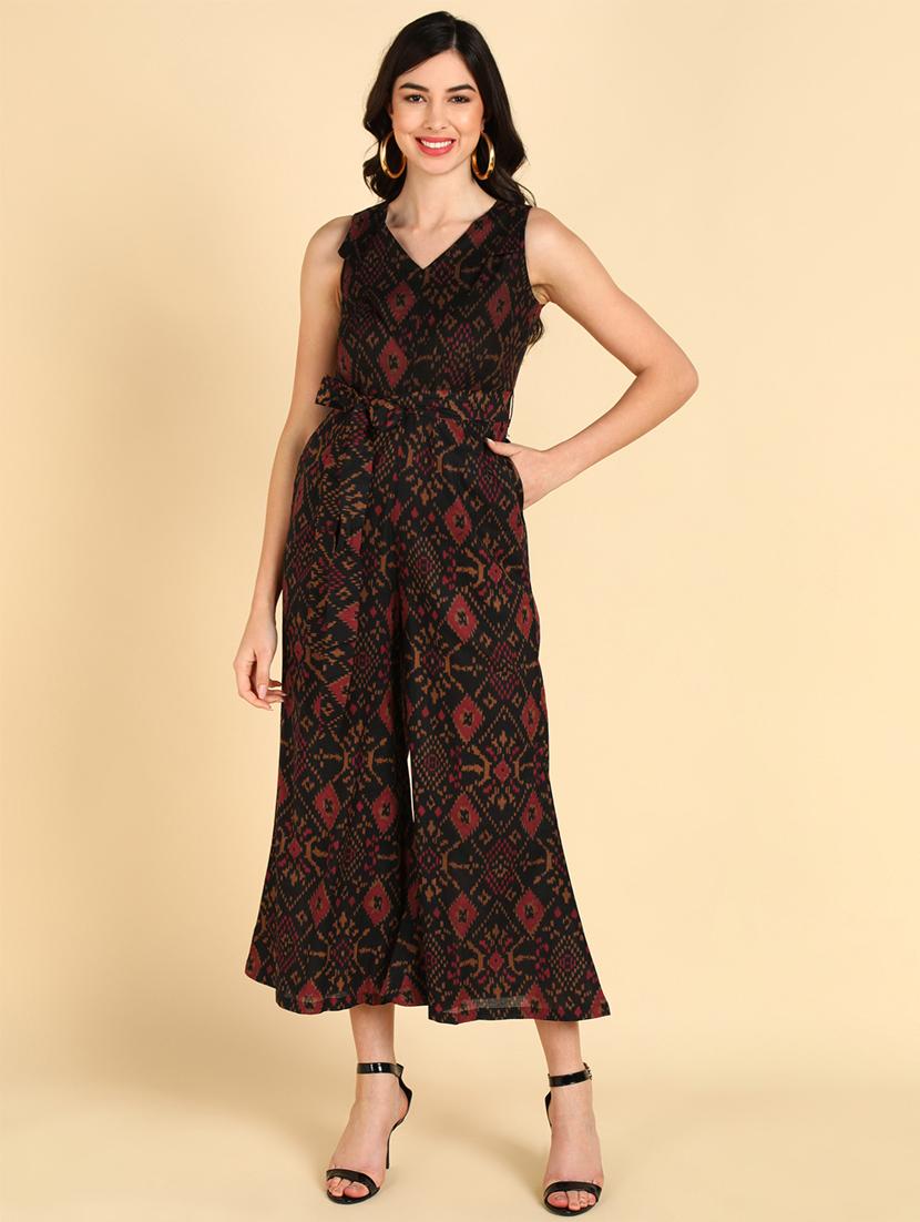 printed full leg jumpsuit - 19336327 -  Standard Image - 1
