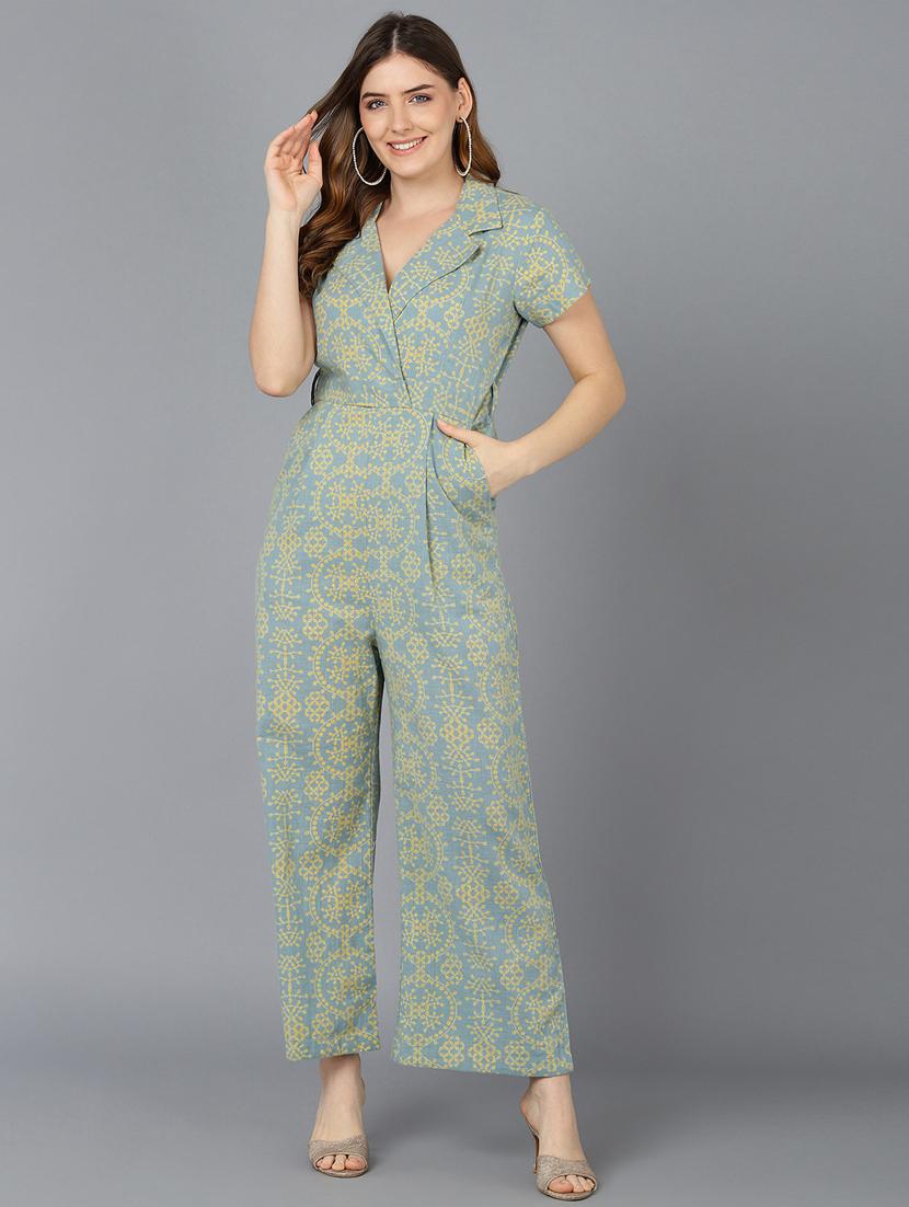 printed full leg jumpsuit - 19336358 -  Standard Image - 1