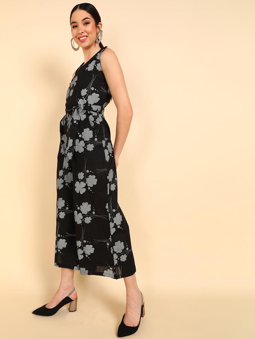 printed full leg jumpsuit - 19336361 - Standard Image - 1