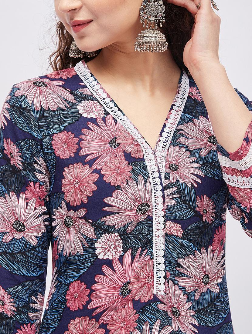 printed kurta palazzo set - 19337011 - Standard Image - 4