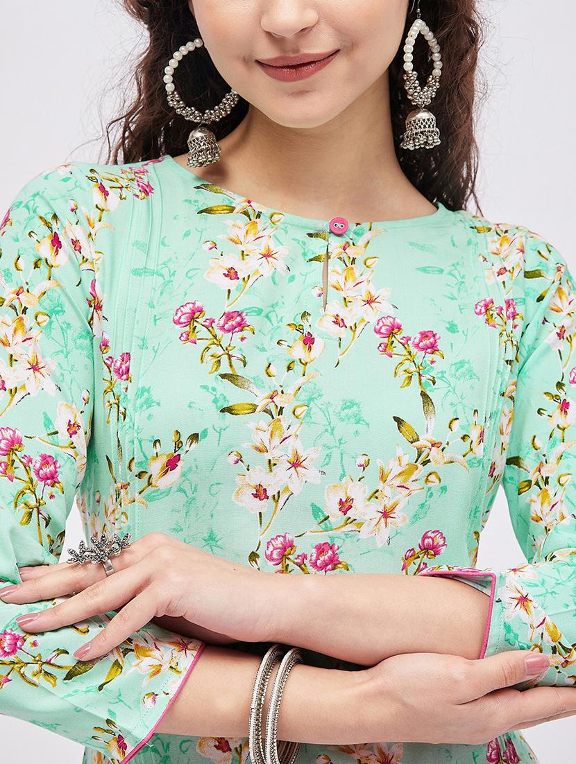 printed kurta palazzo set - 19337014 - Standard Image - 4