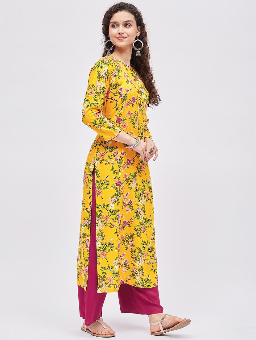 printed kurta palazzo set - 19337017 - Standard Image - 1