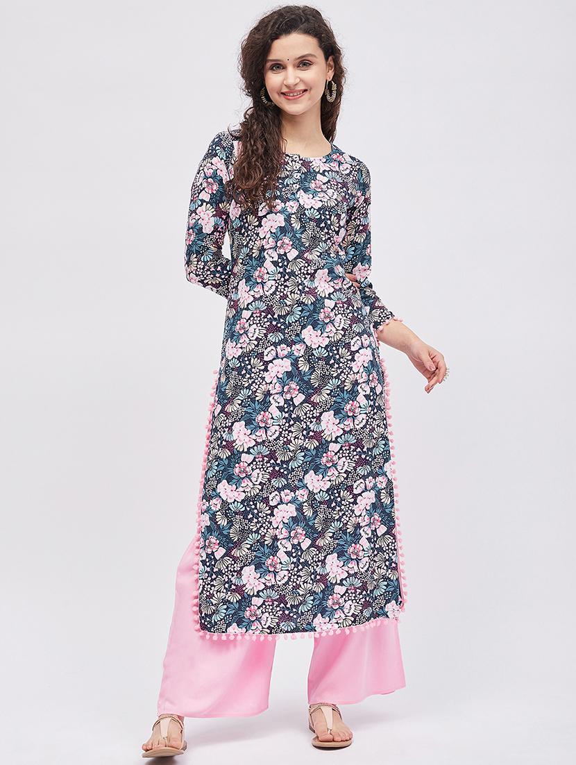 printed kurta palazzo set