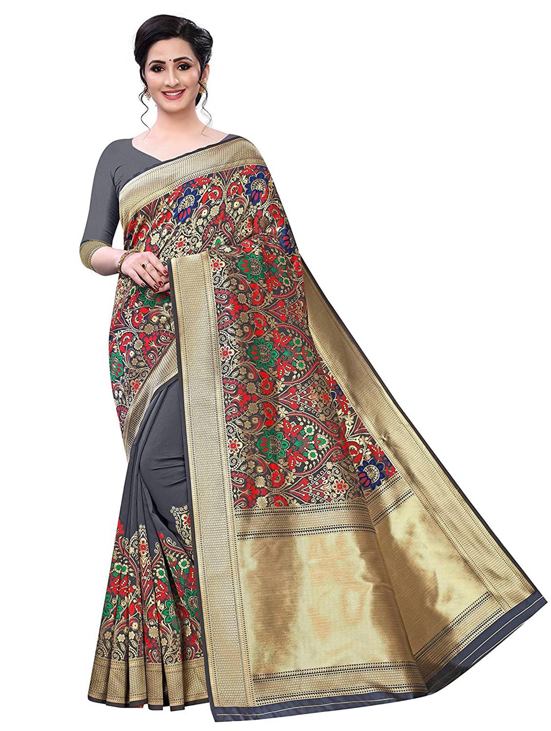 women's banarasi saree with blouse - 19337207 -  Zoom Image - 0