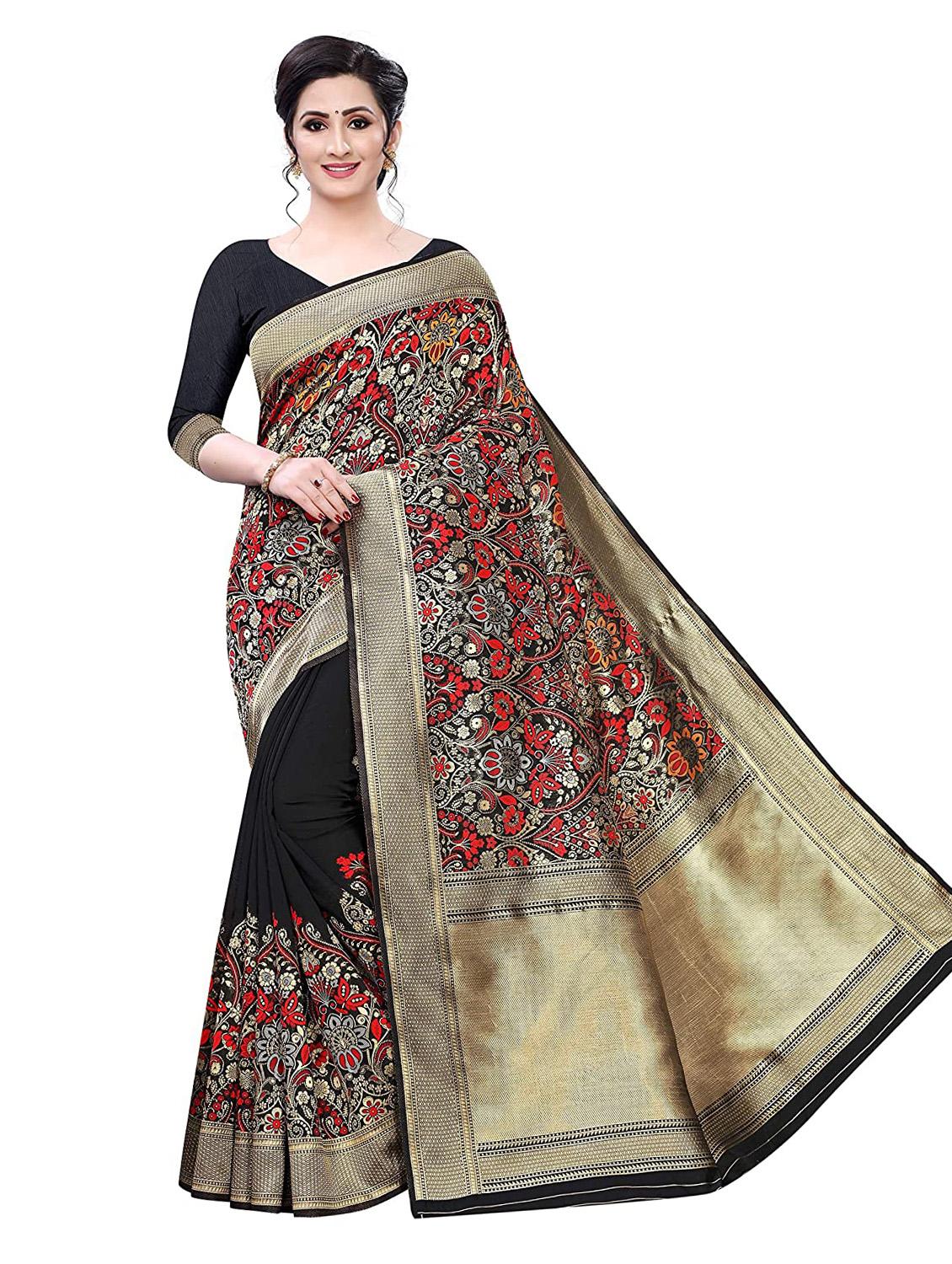 women's banarasi saree with blouse - 19337208 - Zoom Image - 0