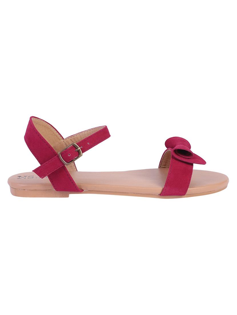 maroon ankle strap sandal - 19337684 - Standard Image - 1