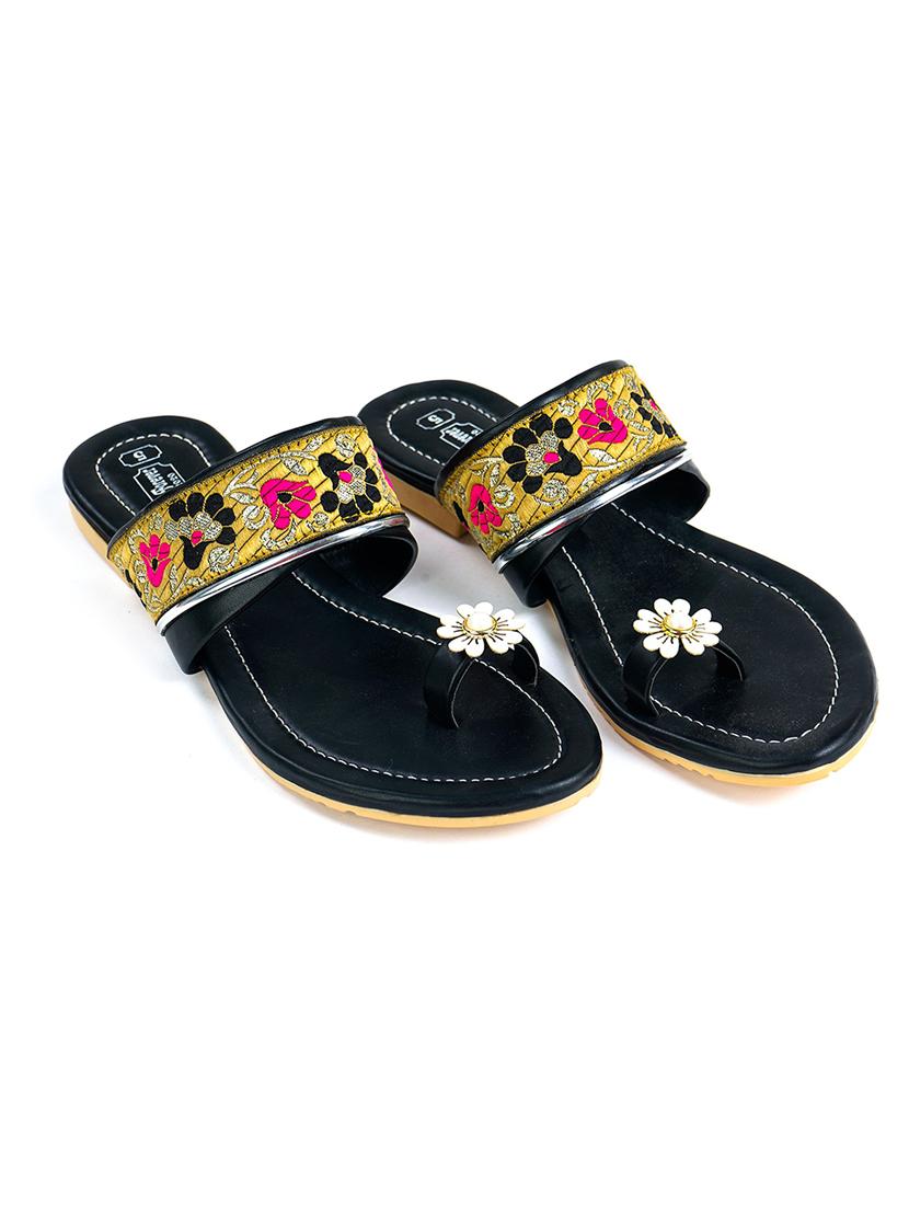 black slip on sandal - 19337724 -  Standard Image - 1
