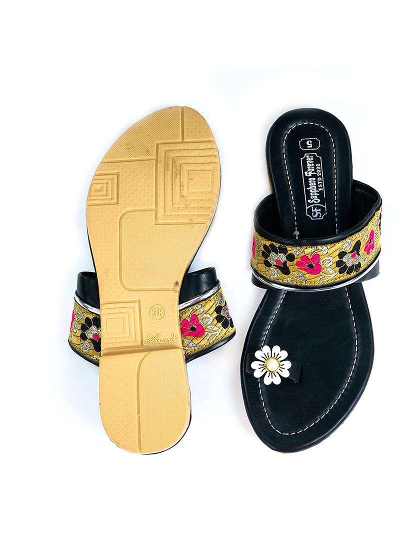 black slip on sandal - 19337724 - Standard Image - 4