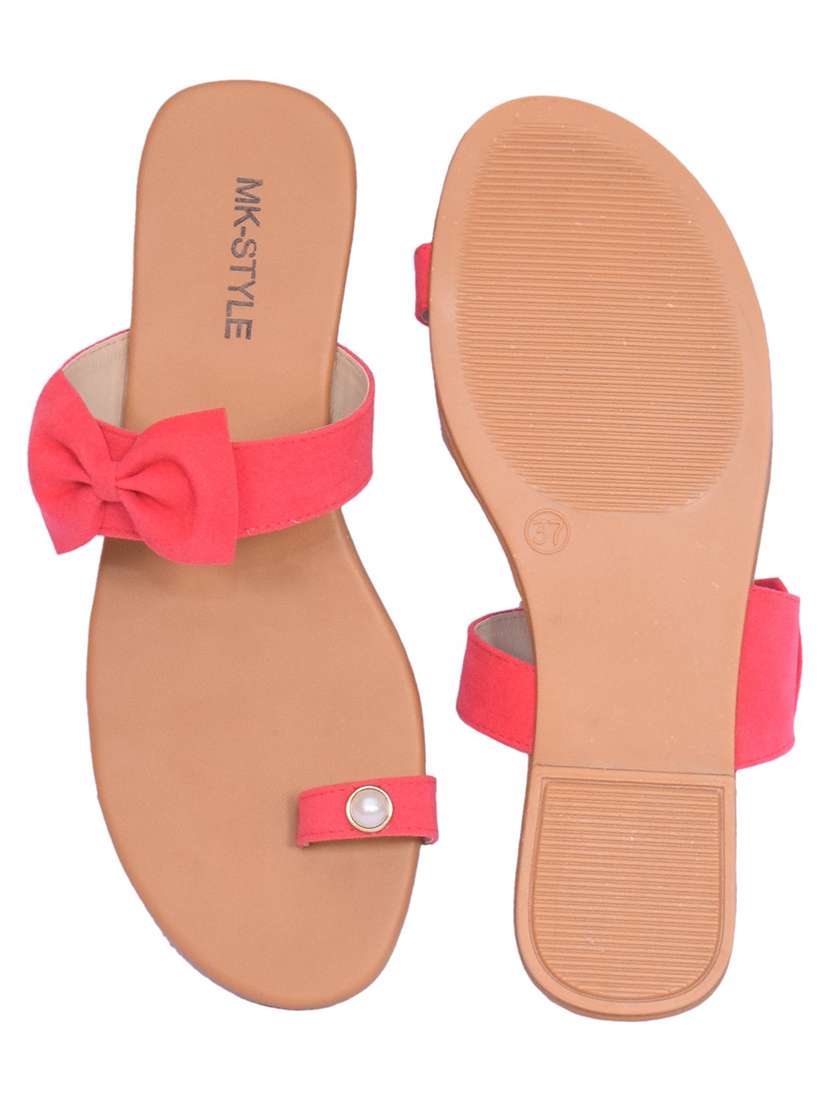 pink slip on sandal - 19337731 -  Standard Image - 4