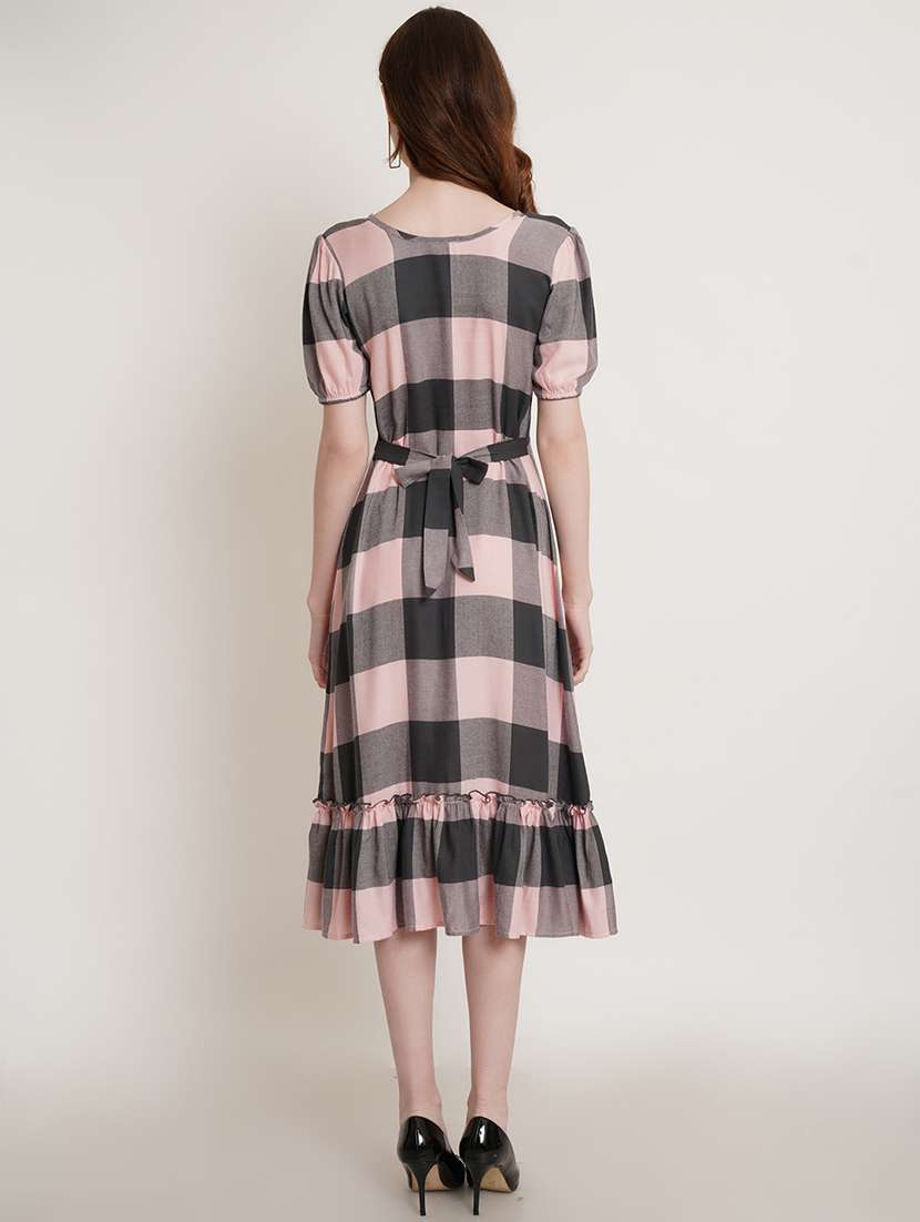 women's tiered dress solid dress - 19338810 - Standard Image - 1