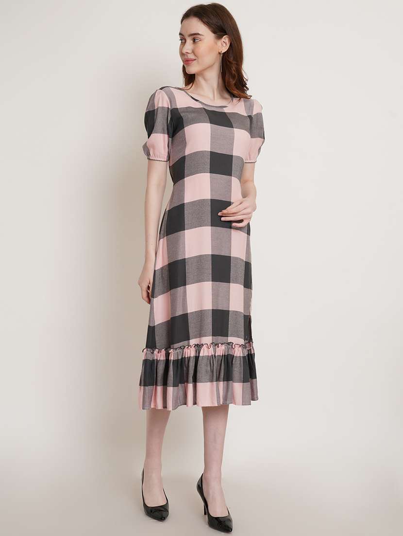 women's tiered dress solid dress - 19338810 - Standard Image - 4