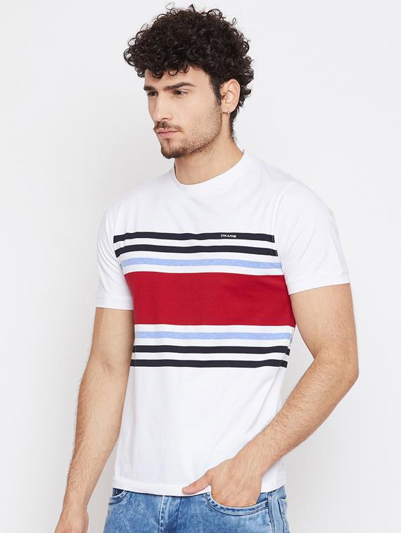 round neck striped t-shirt - 19342518 - Standard Image - 1