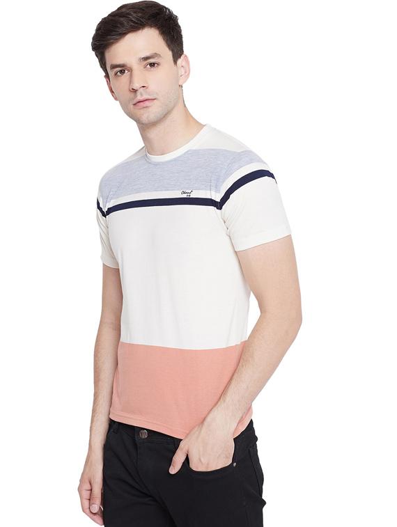 round neck striped regular t-shirt - 19342618 - Standard Image - 1